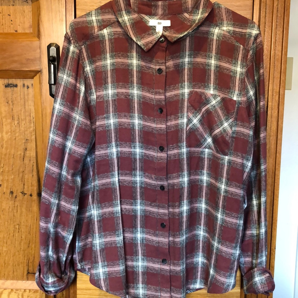 Pink plaid long sleeve
